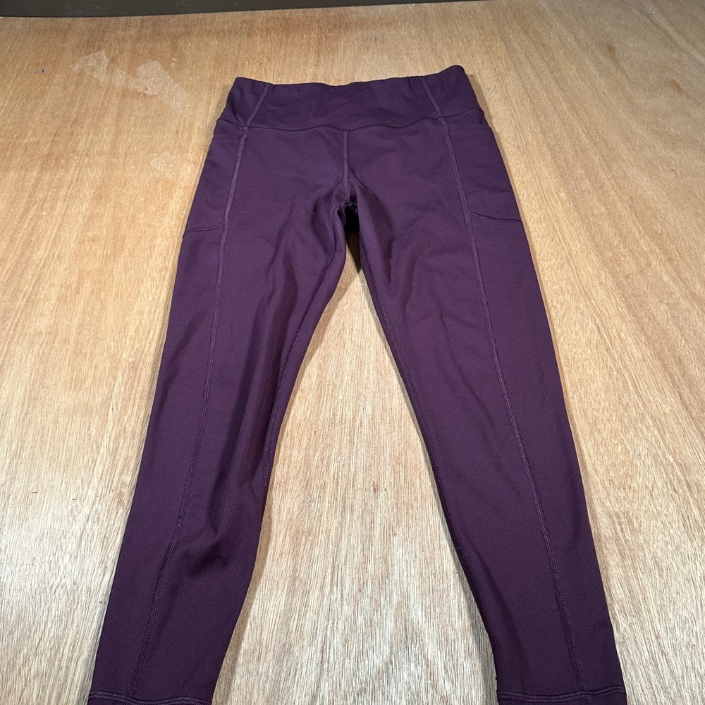 Victoria's Secret Leggings Women 8 Purple Activewear Pockets High Rise Stretch